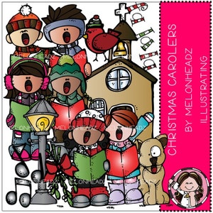 Christmas Carolers clip art