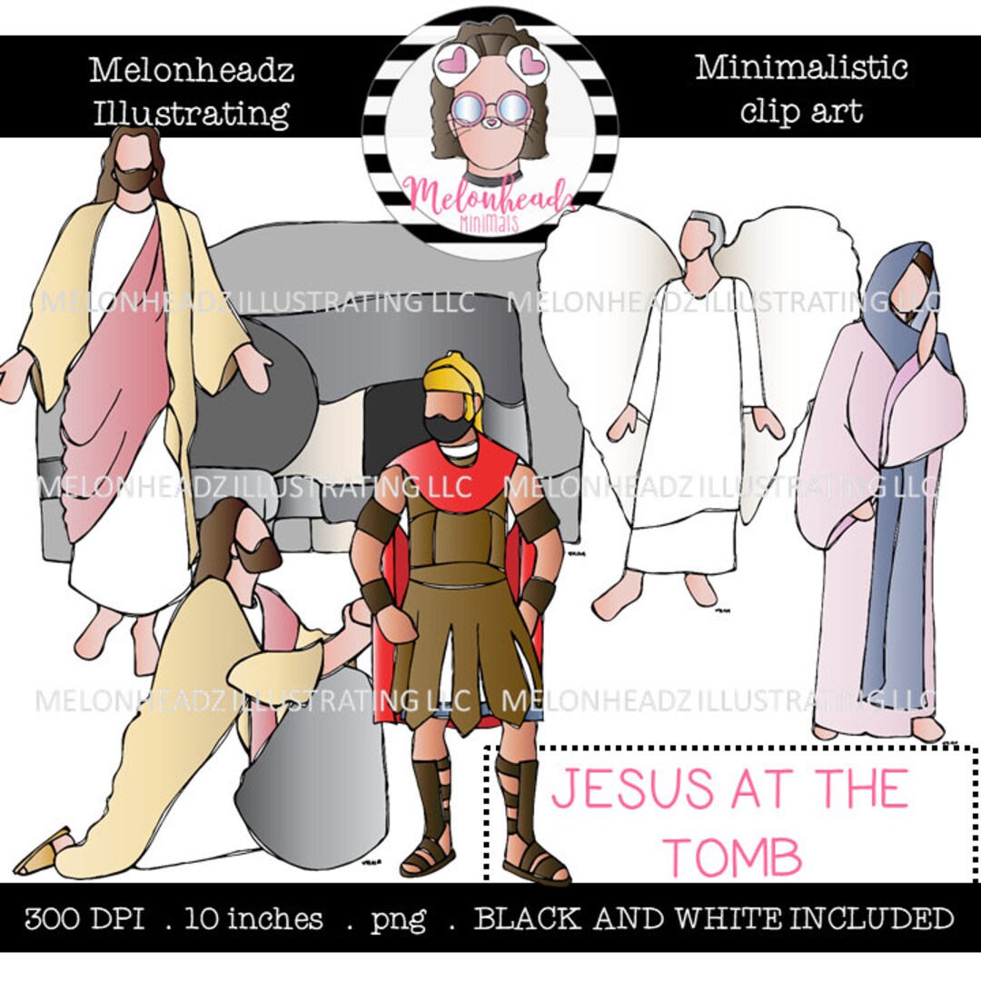 Jesus at the Tomb Clip Art - Minimal Style - Mini - Etsy