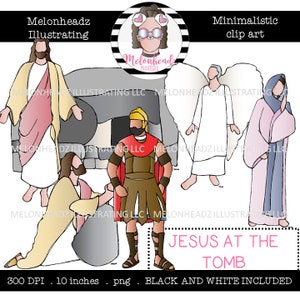 Jesus at the Tomb clip art - Minimal Style - Mini