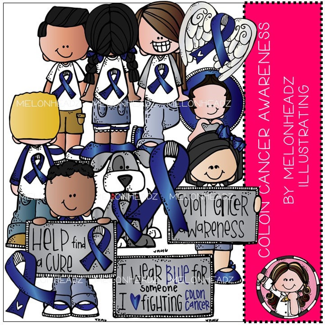 Colon Cancer Clip Art - Awareness - Etsy
