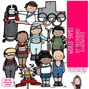 Imágenes prediseñadas de los Juegos Mundiales, imágenes prediseñadas de deportes, versión COLOREADA