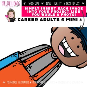 Careers 6 Clip Art, Adults, Occupation, Job Mini - Etsy