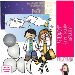 Astronomy clip art, Space clip art, Planet clip art COLORED Version