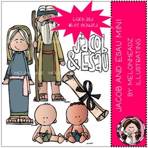 Jacob and Esau clip art - Bible - Mini