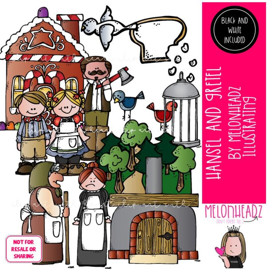Hansel and Gretel Clip Art, Literature, Book Companion Combo Pack