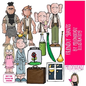 Friendly Giant clip art, literature, book companion COLORED Version