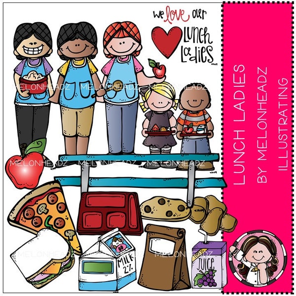 Lunch Ladies clip art - Combo Pack