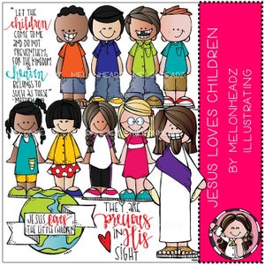 Jesus loves Children clip art
