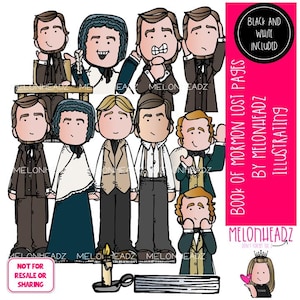 Book of Mormon lost pages clip art LDS History clip art Joseph Smith clip art