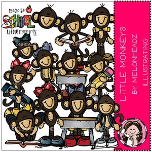 Little Monkeys clip art - Combo Pack