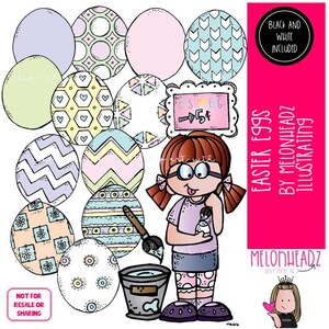 Easter Eggs clip art Spring clip art COMBO PACK