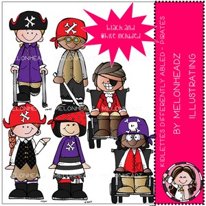 Kidlettes obiekty clipart - inaczej pełnosprawnych - Piraci - Mini