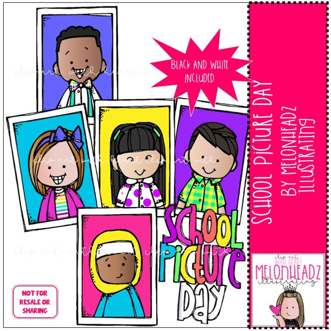 School Picture Day Clip Art Mini Melonheadz Clipart Etsy