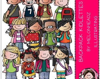 Backpack Kidlettes clip art - Combo Pack