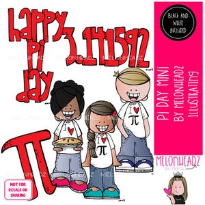 Pi Day clip art, pie, math Mini