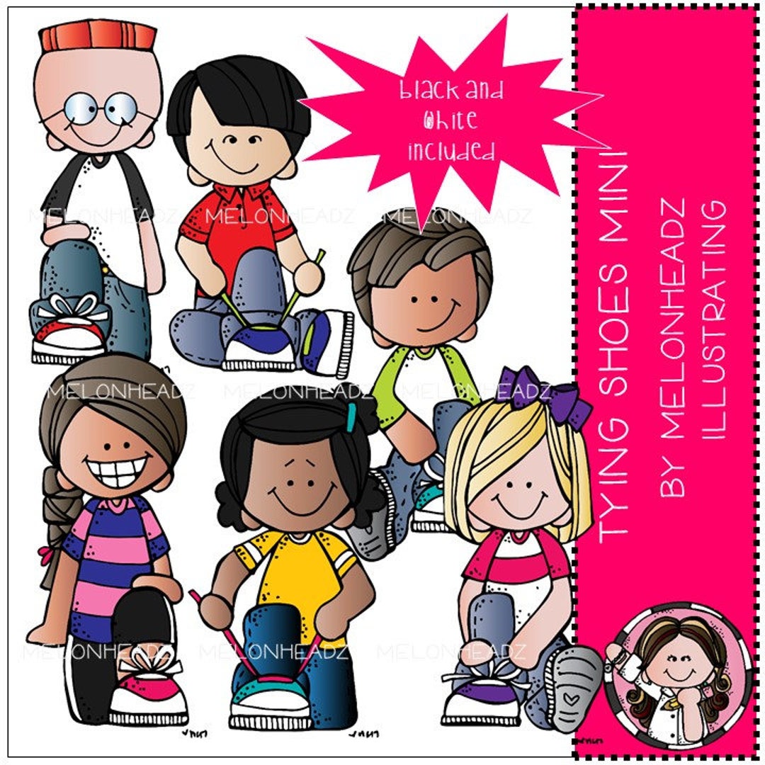 Tying Shoes Clip Art Mini - Etsy