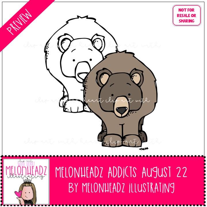 Melonheadz Addicts Clip Art - August 2022 Set - Mini - Etsy