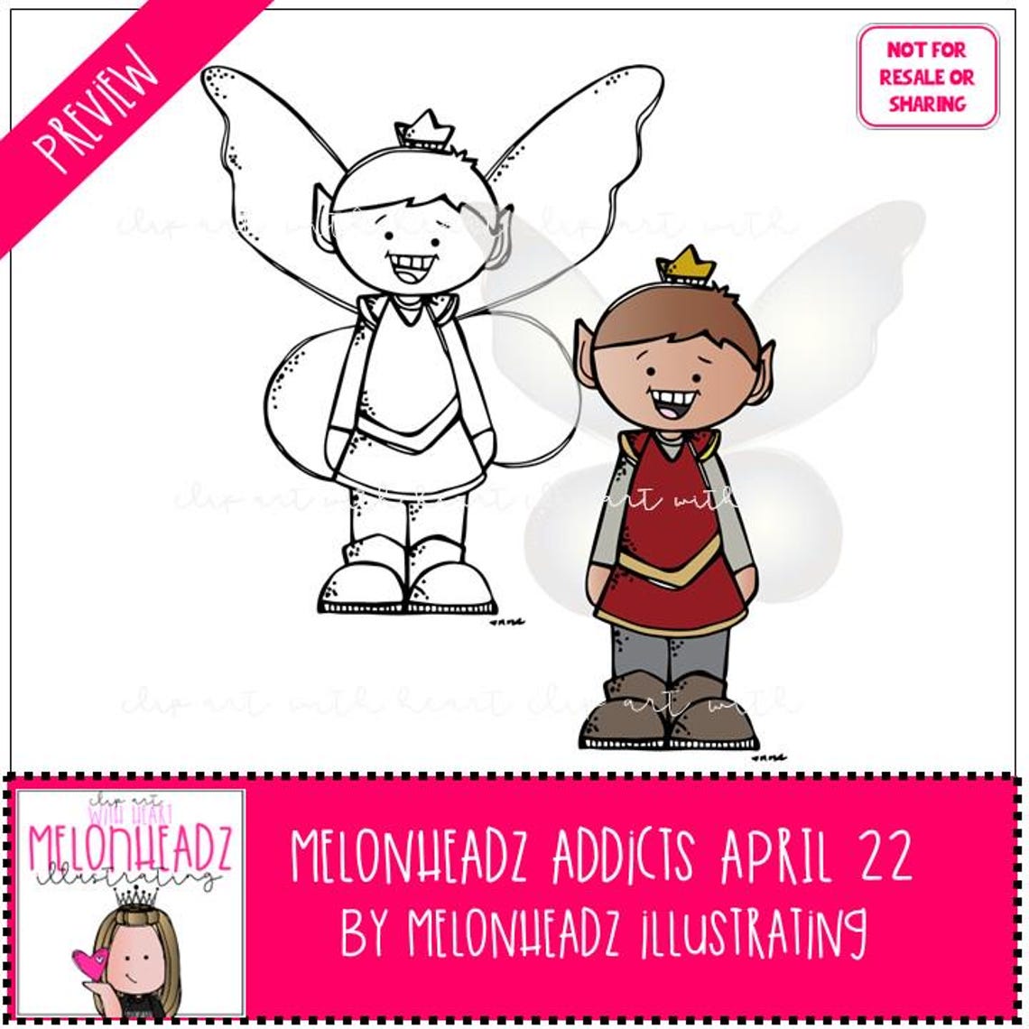 Melonheadz Addicts Clip Art - April 2022 Set - Mini - Etsy