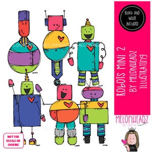 Robots clip art 2, Machine clip art Mini