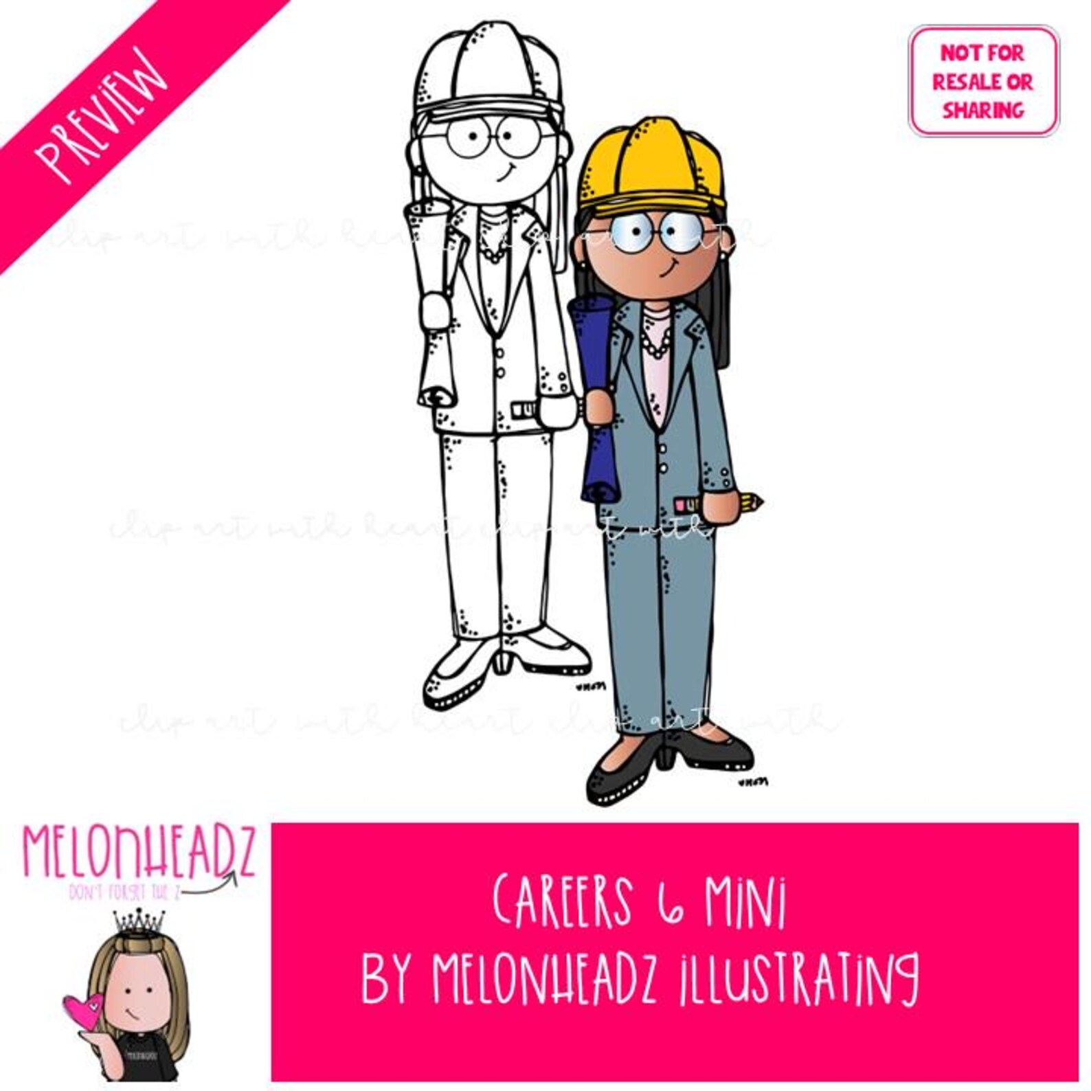 Careers 6 Clip Art, Adults, Occupation, Job Mini - Etsy