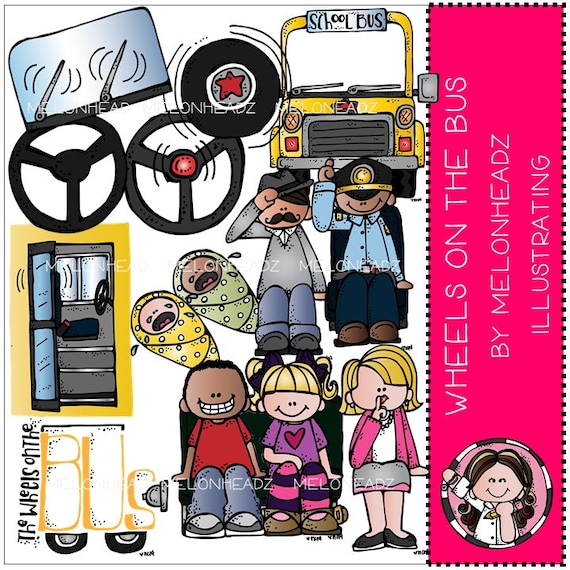 Wheels On The Bus Clip Art Etsy Wheels On The Bus Clip Art Etsy