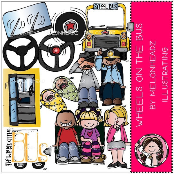 Wheels on the Bus clip art