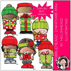 Bobbleheadz clip art - Christmas Gifts - Mini
