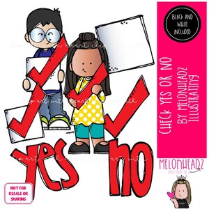 Check Yes or No clip art, test, multiple choice Mini