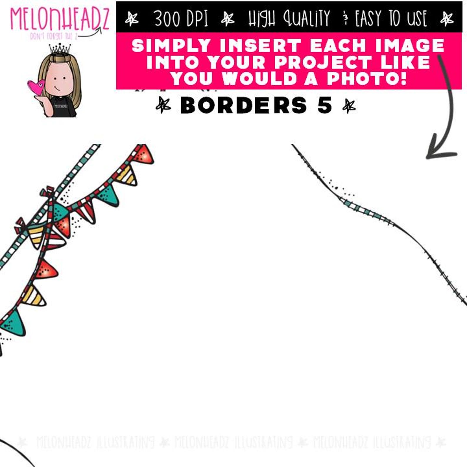Borders Clip Art Part 5 - COMBO PACK - Etsy