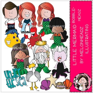 Little Mermaid clip art - Bobbleheadz