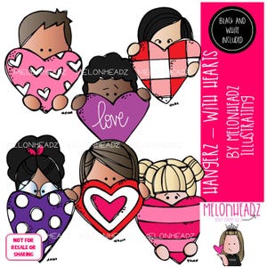 Hangerz clip art - with hearts - Mini