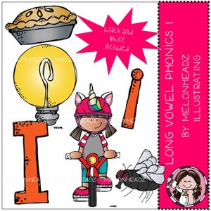 Long Vowel Phonics clip art - I - Mini