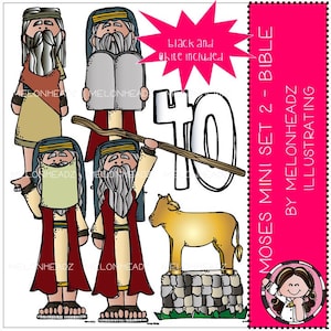 Moses clip art - Set 2 - Bible - Mini