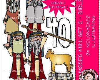 Moses clip art - Set 2 - Bible - Mini