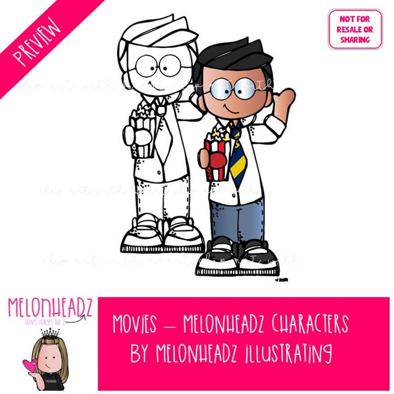 Movies Clip Art, Melonheadz Characters Mini - Etsy