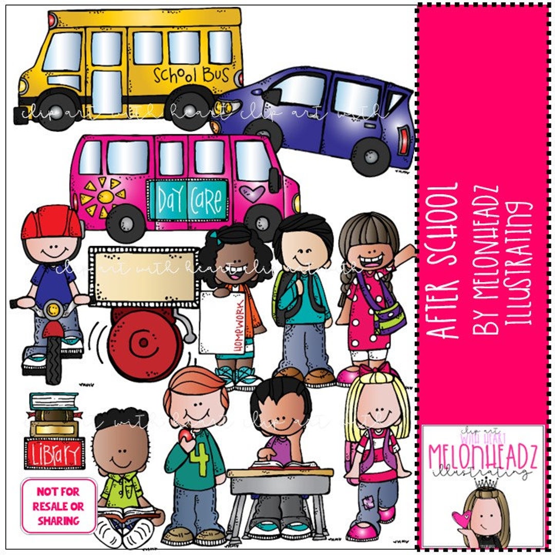 After School Clip Art COLORED Version - Etsy