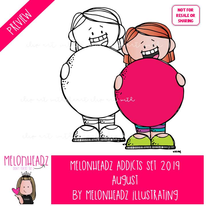 Melonheadz Addicts Clip Art - August 2019 Set - Mini - Etsy