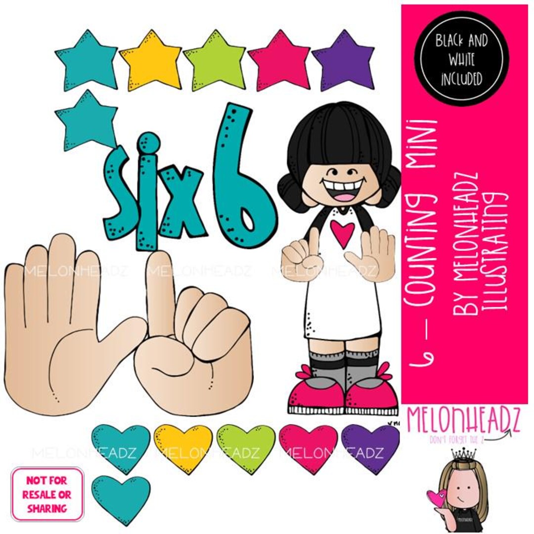 6 - Counting Clip Art - Mini - Etsy