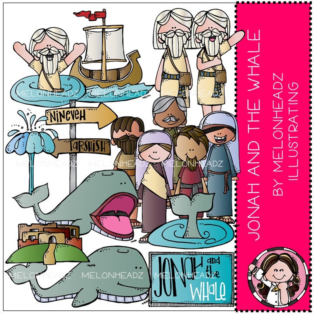 Jonah And The Whale Clip Art Etsy Jonah and the whale clip art etsy