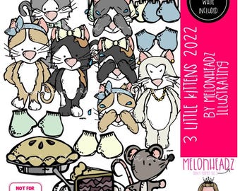 3 małe kocięta, grafika 3D 2022, literatura, wierszyk dziecięcy, zestaw COMBO PACK
