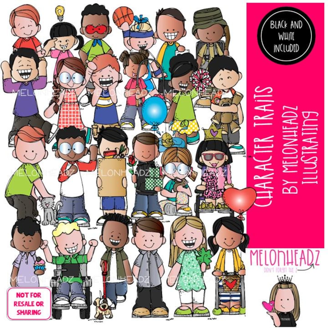 Character Traits Clip Art, Attribute, Personality COMBO PACK - Etsy
