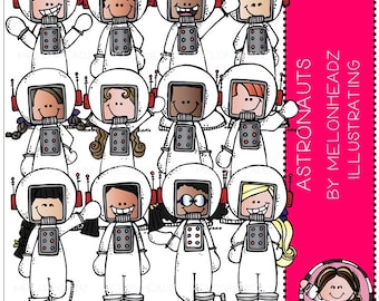 Astronauts clip art - Combo Pack