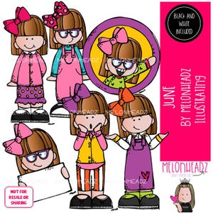 Juni Clip Art, Buch Begleiter Clip Art, Literatur Clip Art Mini
