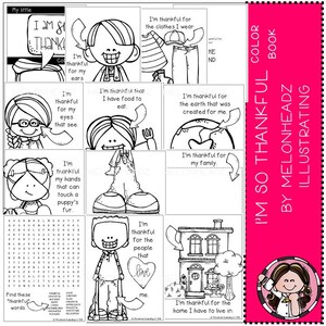 Thankful Color Book - Printable