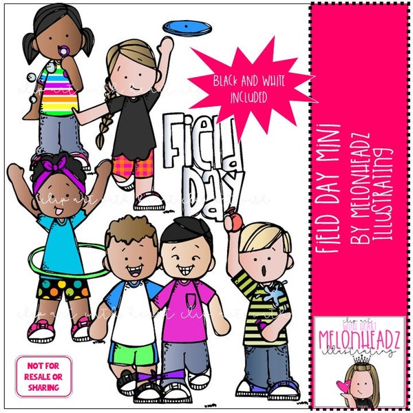 Field Day clip art Mini Melonheadz Clipart