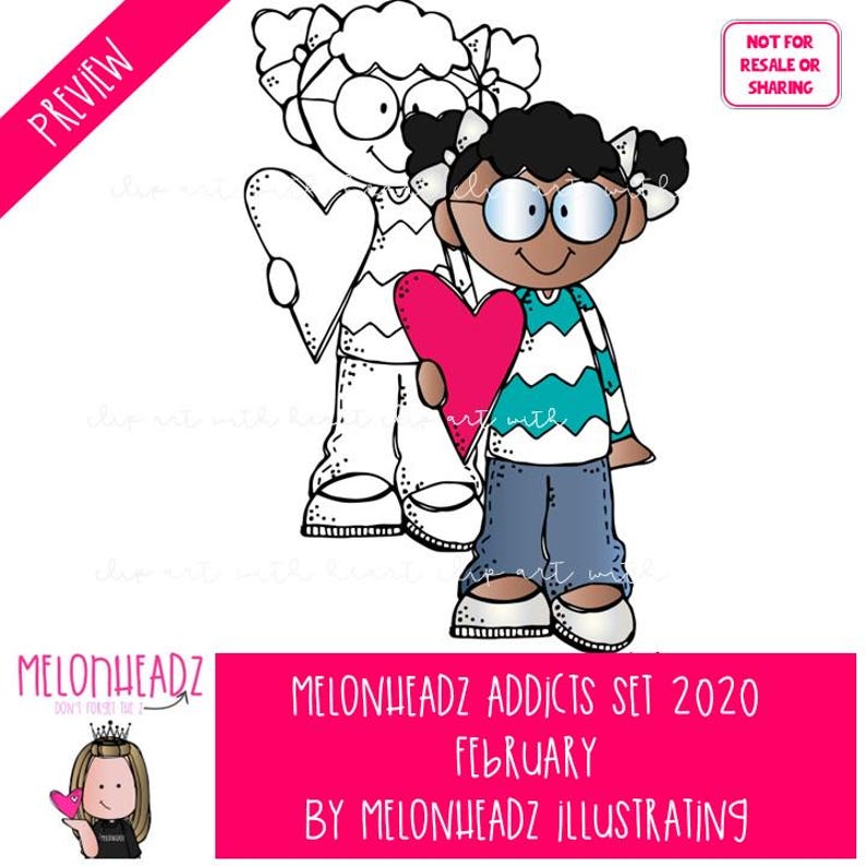 Melonheadz Addicts Clip Art - February 2020 Set - Mini - Etsy