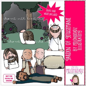 Garden of Gethsemane clip art - Mini - Bible