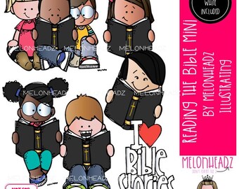 Die Bibel lesen Clip Art, LDS, Christian Mini