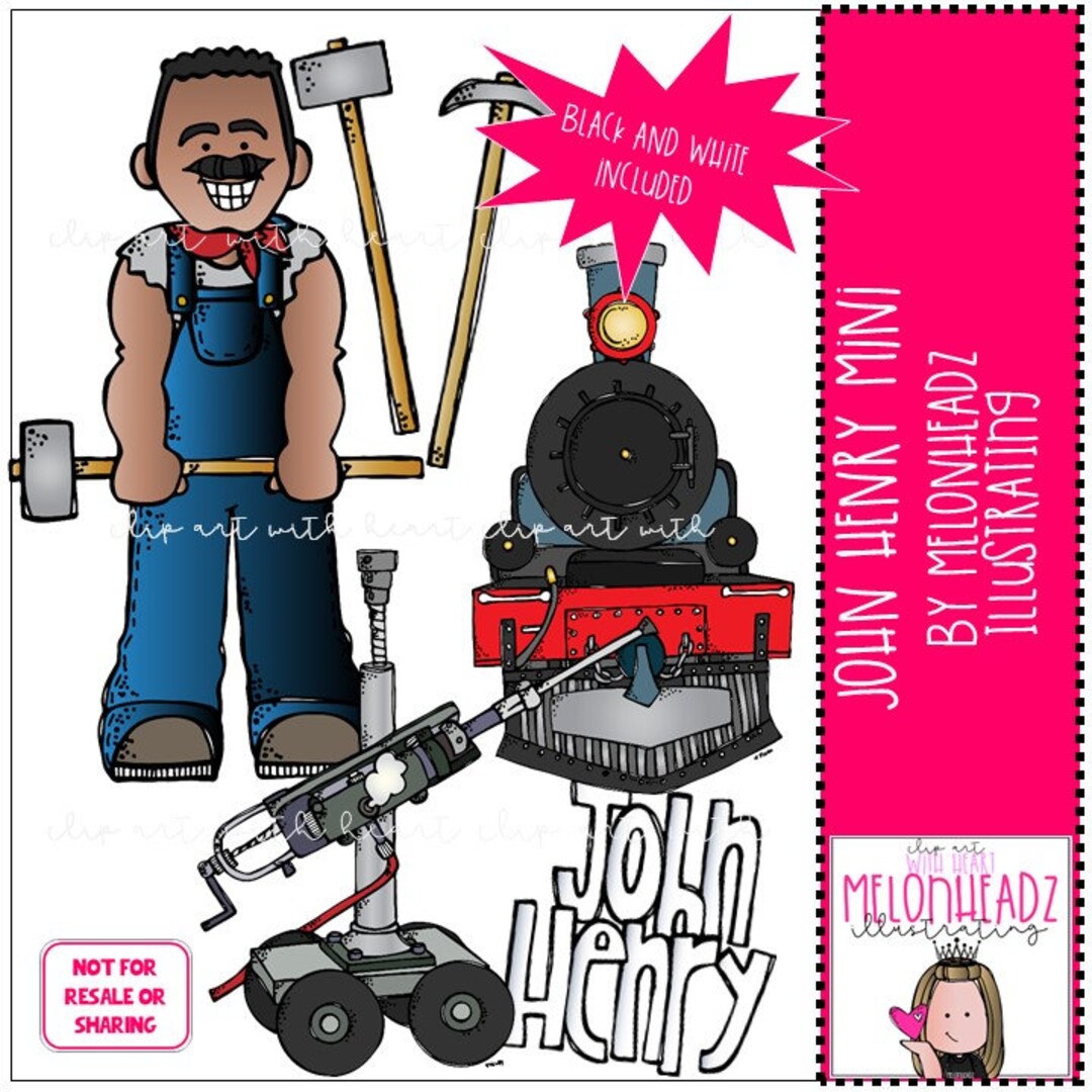 John Henry Clip Art - Mini - Etsy