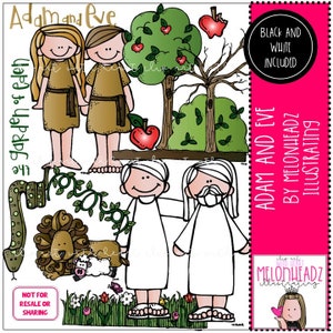 Adam and Eve clip art - Combo Pack